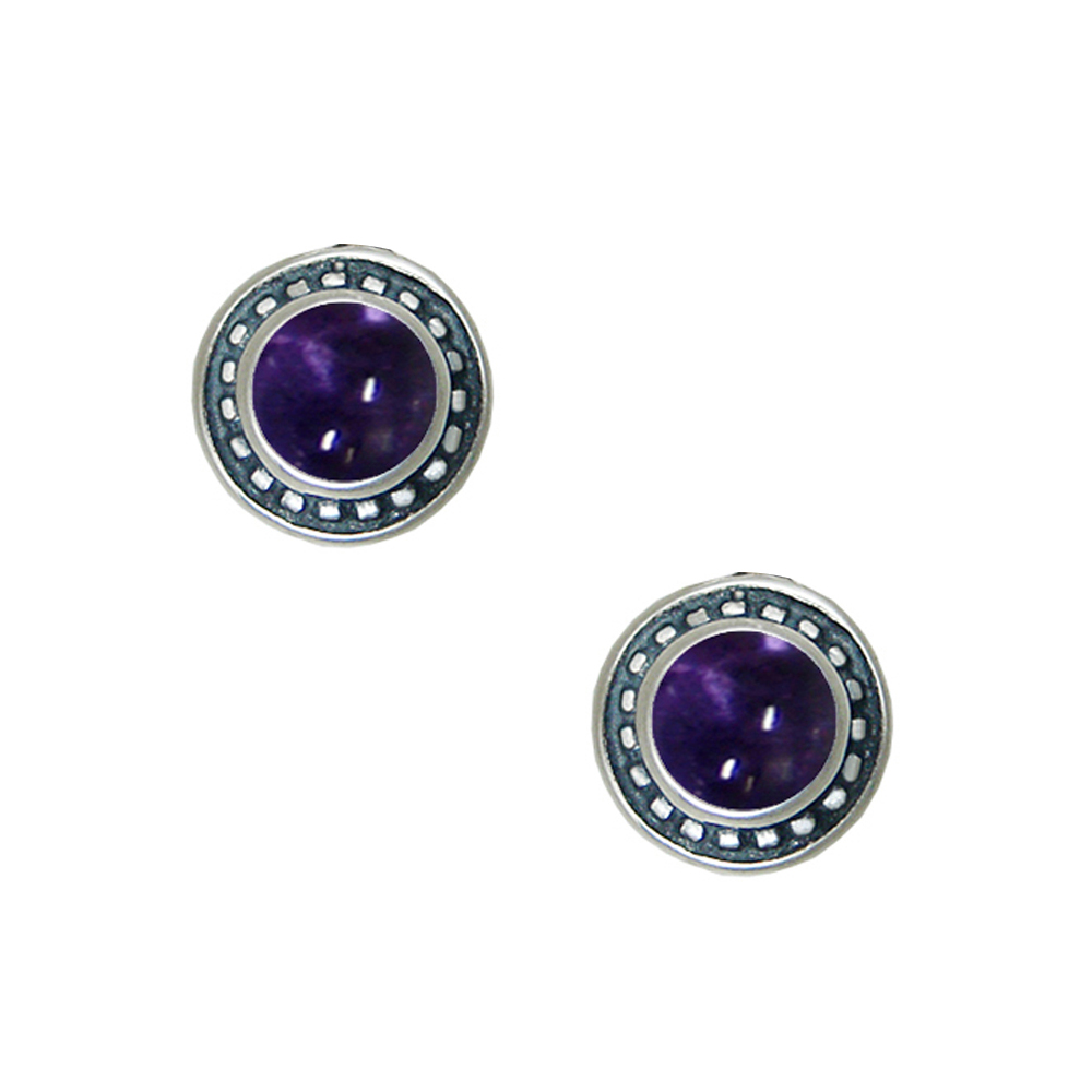 Sterling Silver Little Iolite Post Stud Earrings